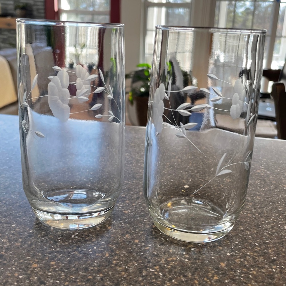 Princess House Heritage 11 oz crystal glasses (2)